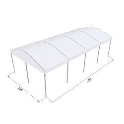 Curve Structure 20'X40' Silver Frame white top
