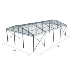 Curve Structure 30'X40' Black Frame Clear Top