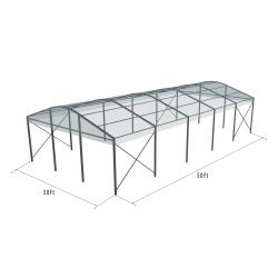 Curve Structure 30'X50' Black Frame Clear Top