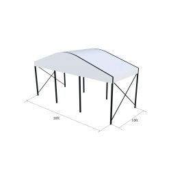Curve Structure 30'X10' Black Frame White Top
