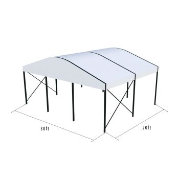 Curve Structure 30'X20' Black Frame White Top