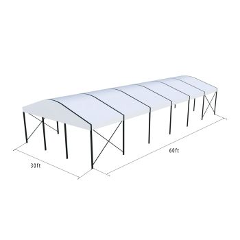 Curve Structure 30'X60' Black Frame White Top