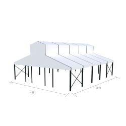 Cathedral Structure 40'x50' Black Frame White Top - Garden Tent