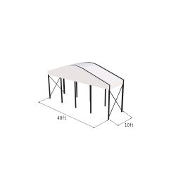 Curve Structure 40'X10' Black Frame White Top