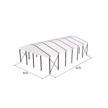 Curve Structure 40'X60' Black Frame White Top