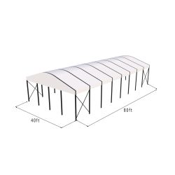 Curve Structure 40'X80' Black Frame White Top