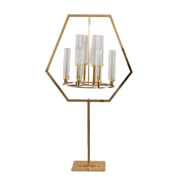 Hexagon Chandelier (Gold)
