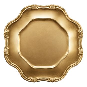 Baroque Scalloped Acrylic Charger Plate 