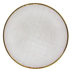 Ballerina Charger Plate (White) Gold Trim