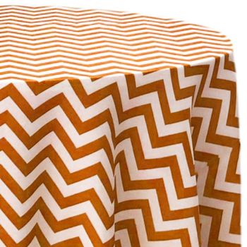Chevron Orange - 108" Round