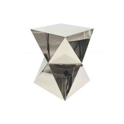 Reflection Side Table Abstract Silver 