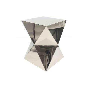 Reflection Side Table Abstract Silver 