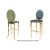 decoDior Barstool Gold Cushion Tiffany Blue