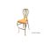 Halexandria Barstool Gold Cushion Orange