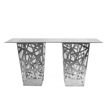 Reflection Highboy Table Web Silver 24"x96"