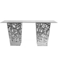 Reflection Highboy Table Web Silver 48"x96"