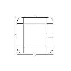 Modular Bar C Shape 32' x 32'