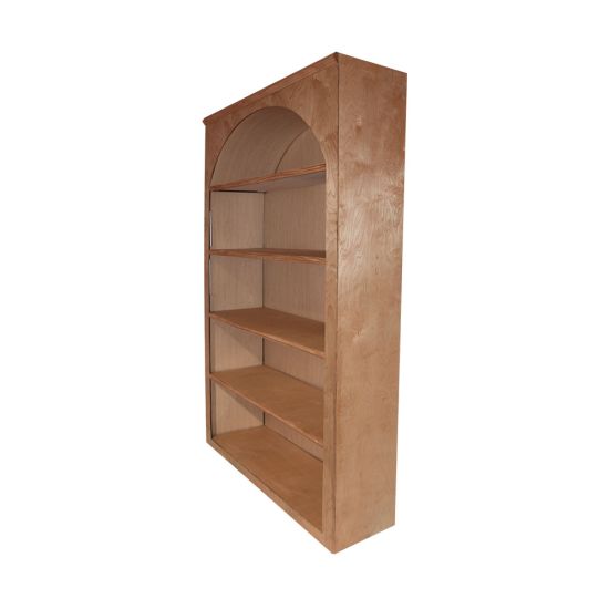 Natural wood Colonial Bar Back shelving unit with open display shelves for luxury event bar setups