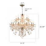 Modern Luxury Crystal Chandelier (Gold Shiny)