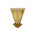 Reflection Highboy Table Pyramid Gold 24"x24" Glass top