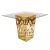 Reflection Highboy Table Web Gold 72"x72" Square Glass Top
