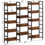 Black metal frame bar-back shelving unit with rustic wood shelves Rustic Shelf Bar Back rental piece for stylish event bar displays