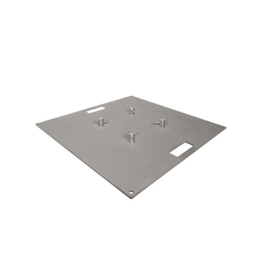 36x36 aluminum truss base plate with mounting studs, stable foundation for Global Truss towers and event lighting structures.